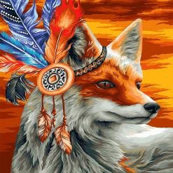 Wholesale 😀 Crafting Spark - Painting by Numbers kit Crafting Spark Colorful Fox H121 19.69 x 15.75 in ✨