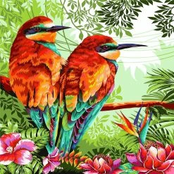 Budget 😍 Crafting Spark - Painting by Numbers kit Crafting Spark Colorful Parrots H093 19.69 x 15.75 in ⌛