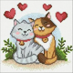 Buy ⭐ Crafting Spark (Wizardi) - Cat Love CS2696 7.9 x 7.9 inches Crafting Spark Diamond Painting Kit ⭐