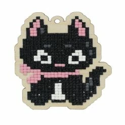 Cheapest 🔥 Crafting Spark (Wizardi) - Cat with Bow Tie WWP366 Diamond Painting on Plywood Kit 🥰
