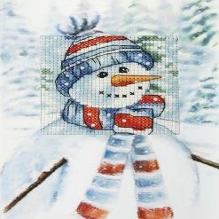 Discount 😍 Crafting Spark (Wizardi) - Complete counted cross stitch kit - greetings card "Snowman" 6243 🔔 -Crafts For Her Shop crafting spark wizardi complete counted cross stitch kit greetings card snowman 624314222320 a01NOWA