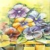 Wholesale 👏 Crafting Spark (Wizardi) - Complete cross stitch kit - greetings card "Pansies" 6213 👍