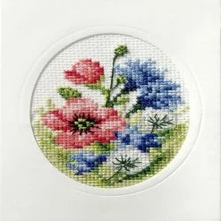 Budget 🤩 Crafting Spark (Wizardi) - Complete cross stitch kit - greetings card "Wild flowers" 6098 😍 -Crafts For Her Shop crafting spark wizardi complete cross stitch kit greetings card wild flowers 609814222354 a01NOWA