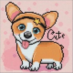 Promo 👍 Crafting Spark (Wizardi) - Corgi CS2473 7.9 x 7.9 inches Crafting Spark Diamond Painting Kit 🔥