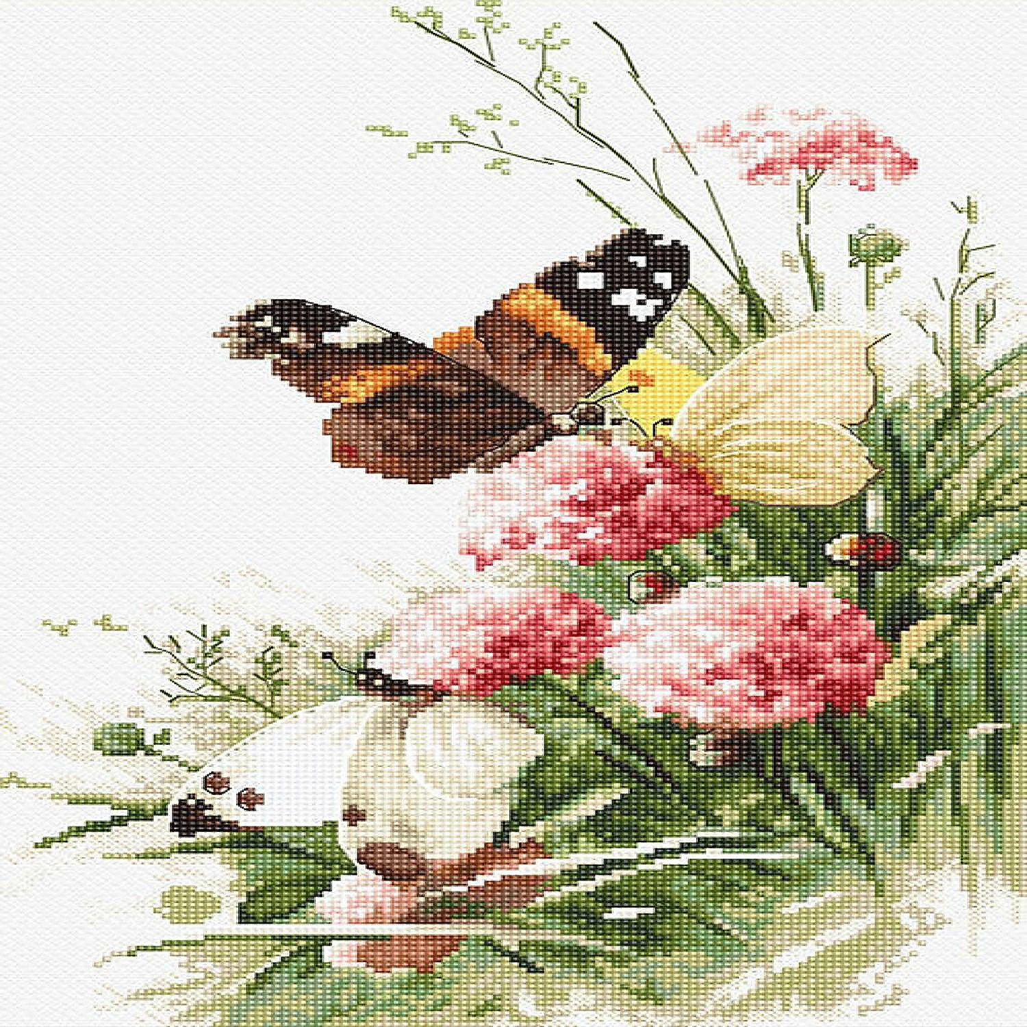 Promo π Crafting Spark (Wizardi) - Counted Cross Stitch Kit Butterflies in the field Leti938 π 3 Promo π Crafting Spark (Wizardi) - Counted Cross Stitch Kit Butterflies in the field Leti938 π