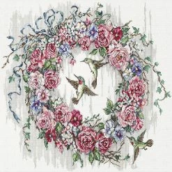 Budget 🛒 Crafting Spark (Wizardi) - Counted Cross Stitch Kit Hummingbird Wreath Leti990 💯 -Crafts For Her Shop crafting spark wizardi counted cross stitch kit hummingbird wreath leti99014222344 a01NOWA