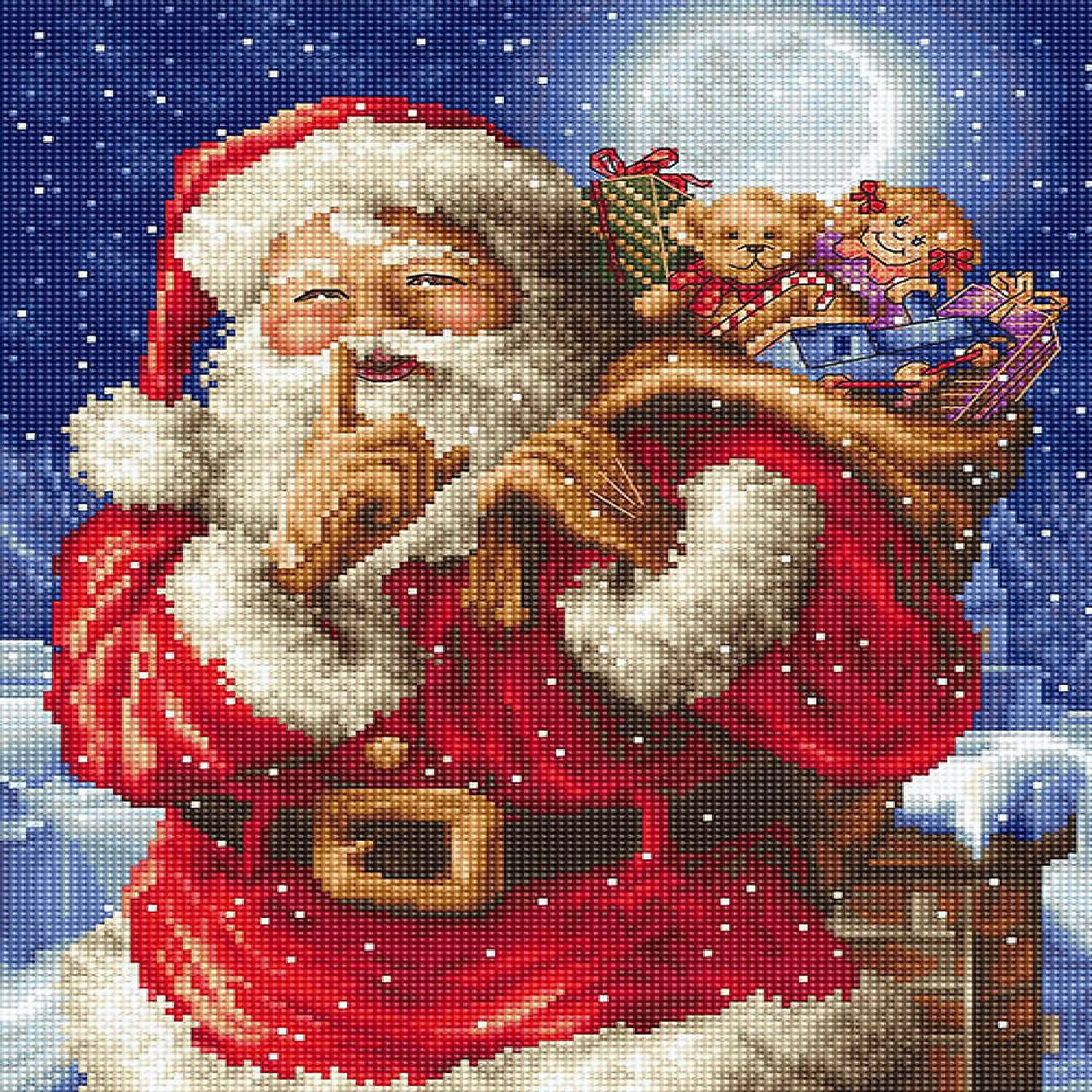 Cheap ✨ Crafting Spark (Wizardi) - Counted Cross Stitch Kit Santa 🎄 Christmas secret L8000 🎁 3 Cheap ✨ Crafting Spark (Wizardi) - Counted Cross Stitch Kit Santa 🎄 Christmas secret L8000 🎁