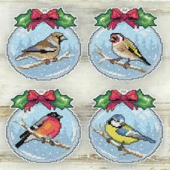 Top 10 ✔️ Crafting Spark (Wizardi) - Counted cross stitch kit with plastic canvas "Birds" set of 4 designs 7685 😀