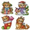Deals 🎁 Crafting Spark (Wizardi) - Counted cross stitch kit with plastic canvas "Cats" set of 4 designs 7627 ⭐ -Crafts For Her Shop crafting spark wizardi counted cross stitch kit with plastic canvas cats set of 4 designs 762714222460NOWA