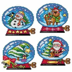 Cheap ⭐ Crafting Spark (Wizardi) - Counted cross stitch kit with plastic canvas "Christmas balls" set of 4 designs 7669 😉 -Crafts For Her Shop crafting spark wizardi counted cross stitch kit with plastic canvas christmas balls set of 4 designs 766914222302 a01NOWA