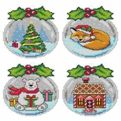 Budget 🔔 Crafting Spark (Wizardi) - Counted cross stitch kit with plastic canvas "Christmas balls" set of 4 designs 7678 🎉 -Crafts For Her Shop crafting spark wizardi counted cross stitch kit with plastic canvas christmas balls set of 4 designs 767814222500 a01NOWA
