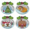 Budget 🔔 Crafting Spark (Wizardi) - Counted cross stitch kit with plastic canvas "Christmas balls" set of 4 designs 7678 🎉 -Crafts For Her Shop crafting spark wizardi counted cross stitch kit with plastic canvas christmas balls set of 4 designs 767814222500NOWA