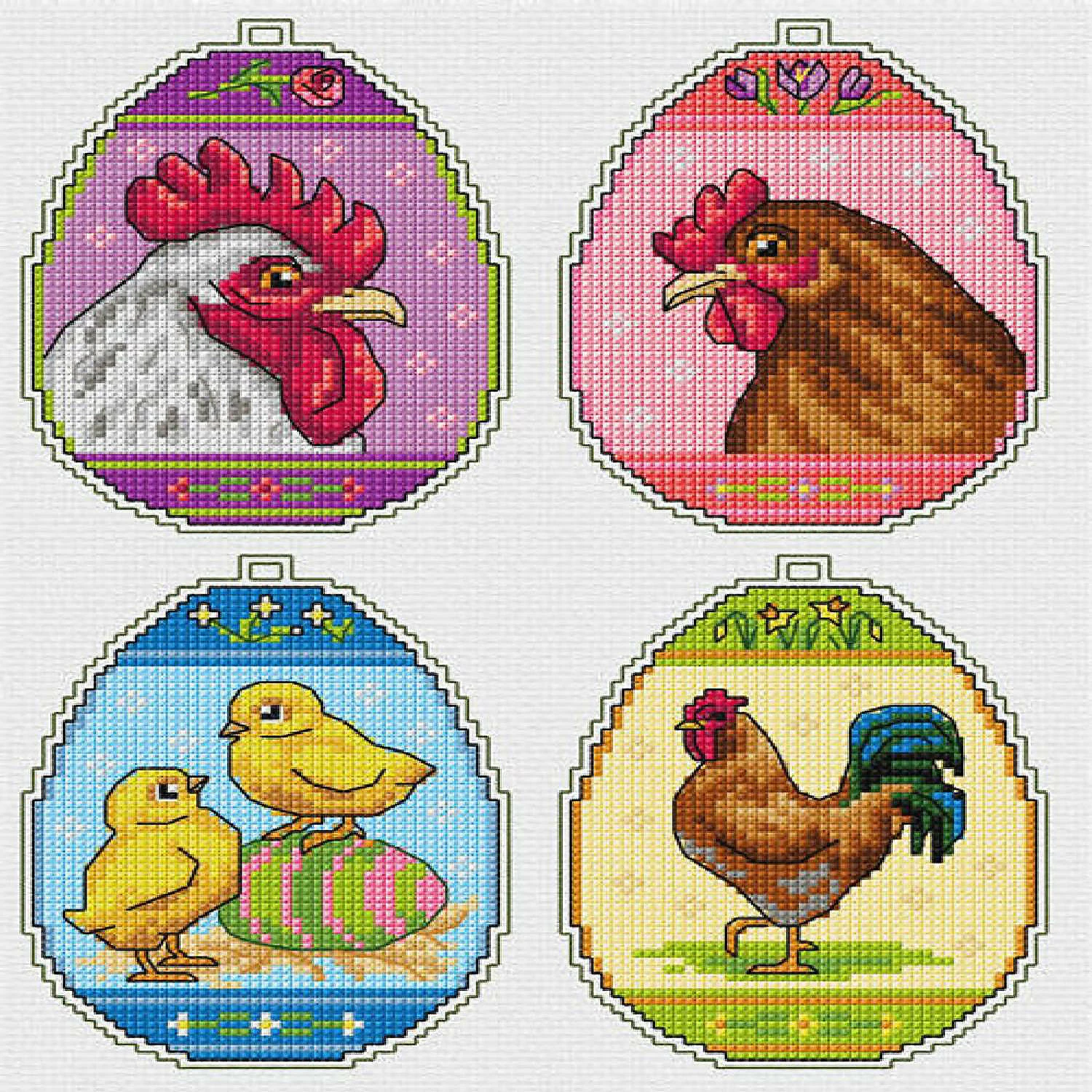 Hot Sale ๐ Crafting Spark (Wizardi) - Counted cross stitch kit with plastic canvas "Easter eggs" set of 4 designs 7677 ๐ 4 Hot Sale ๐ Crafting Spark (Wizardi) - Counted cross stitch kit with plastic canvas "Easter eggs" set of 4 designs 7677 ๐ - Image 2