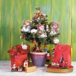 Best deal ✨ Crafting Spark (Wizardi) - Counted cross stitch kit with plastic canvas "Snowmen" set of 4 designs 7601 🔔
