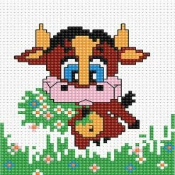 Flash Sale 👍 Crafting Spark (Wizardi) - Cow B047L Counted Cross-Stitch Kit ✨