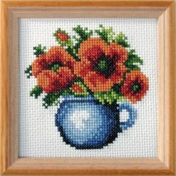 Flash Sale 👏 Crafting Spark (Wizardi) - Cross stitch kit "Poppies" 7593 🎁