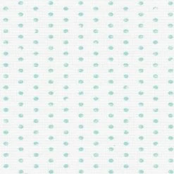 Coupon 🌟 Crafting Spark (Wizardi) - Designer Printed AIDA Canvas 18ct Green Polka Dots on White 🔥