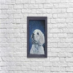 Hot Sale ⭐ Crafting Spark (Wizardi) - 🐶 Dog and Snowflakes WD2331 10.6 x 14.9 inches Wizardi Diamond Painting Kit ⭐