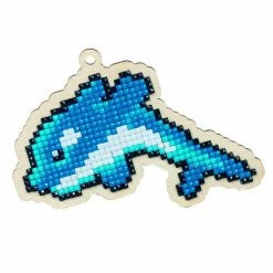 New ๐ Crafting Spark (Wizardi) - Dolphin Flipper WWP120 Diamond Painting on Plywood Kit ๐