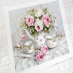 Deals 🛒 Crafting Spark (Wizardi) - English Tea & Roses B2317L Counted Cross-Stitch Kit 🥰 -Crafts For Her Shop crafting spark wizardi english tea and roses b2317l counted cross stitch kit14222520 a02NOWA