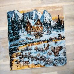 New 🥰 Crafting Spark (Wizardi) - Geese on the Stream B590L Counted Cross-Stitch Kit 🔔 -Crafts For Her Shop crafting spark wizardi geese on the stream b590l counted cross stitch kit14222381 a02NOWA