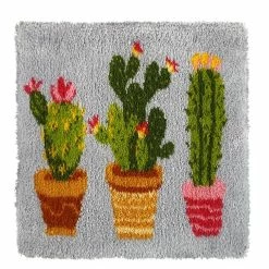 Cheapest ✨ Crafting Spark (Wizardi) - Latch hook rug kit "Cactus" 4076 😀 -Crafts For Her Shop crafting spark wizardi latch hook rug kit cactus 407614222257 a01NOWA