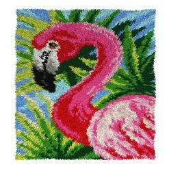 Brand new 😍 Crafting Spark (Wizardi) - Latch hook rug kit "Flamingo" 4151 💯
