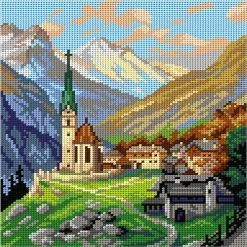 Best Sale 👏 Crafting Spark (Wizardi) - Needlepoint canvas for halfstitch without yarn after Georg Janny - Heiligenblut 3295H - Printed Tapestry Canvas 🌟
