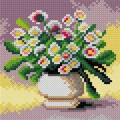 Coupon 😉 Crafting Spark (Wizardi) - Needlepoint canvas for halfstitch without yarn Daisies in a Vase 2898D - Printed Tapestry Canvas 🧨 -Crafts For Her Shop crafting spark wizardi needlepoint canvas for halfstitch without yarn daisies in a vase 2898d printed tapestry canvas14222420 a01NOWA