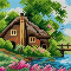 Deals 🔥 Crafting Spark (Wizardi) - Needlepoint canvas for halfstitch without yarn ☀️ Summer 2561D - Printed Tapestry Canvas 💯