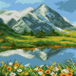 Best Sale ✔️ Crafting Spark (Wizardi) - Needlepoint canvas for halfstitch without yarn ☀️ Summer in the Mountains 2624F - Printed Tapestry Canvas 🥰