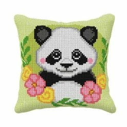 Coupon 😍 Crafting Spark (Wizardi) - Needlepoint Cushion Kit "Panda" 99056 ✔️