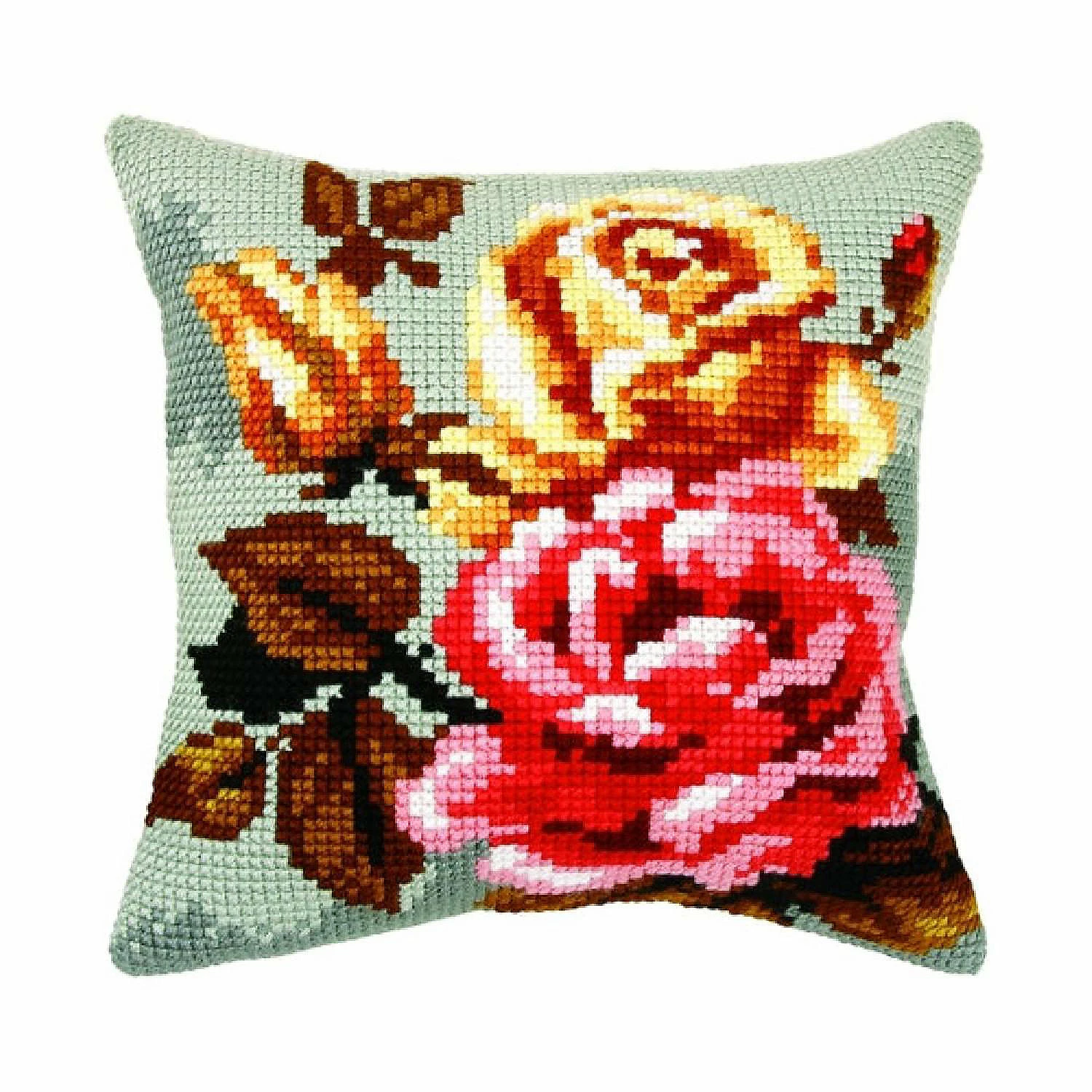 Discount โญ Crafting Spark (Wizardi) - Needlepoint Cushion Kit "Roses on the grey background" 9357 ๐ 4 Discount โญ Crafting Spark (Wizardi) - Needlepoint Cushion Kit "Roses on the grey background" 9357 ๐ - Image 2