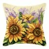 Best Sale 🔥 Crafting Spark (Wizardi) - Needlepoint Cushion Kit "Sunflowers on meadow" 9124 🎉 -Crafts For Her Shop crafting spark wizardi needlepoint cushion kit sunflowers on meadow 912414222466NOWA