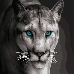 Budget 🎁 Crafting Spark (Wizardi) - Painting by Numbers kit Crafting Spark Hunting Lioness F013 19.69 x 15.75 in 👏