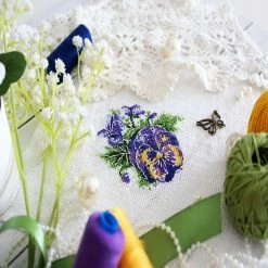 Cheap 😍 Crafting Spark (Wizardi) - Pansies SM-630 Counted Cross Stitch Kit 🌟 -Crafts For Her Shop crafting spark wizardi pansies sm 630 counted cross stitch kit14222449 a02NOWA