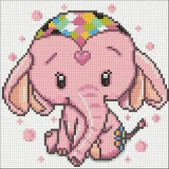 Hot Sale ✔️ Crafting Spark (Wizardi) - Pink Elephant CS2480 7.9 x 7.9 inches Crafting Spark Diamond Painting Kit 👍