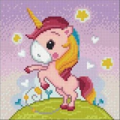 Deals 👍 Crafting Spark (Wizardi) - Playful Unicorn CS2531 7.9 x 7.9 inches Crafting Spark Diamond Painting Kit 🔔