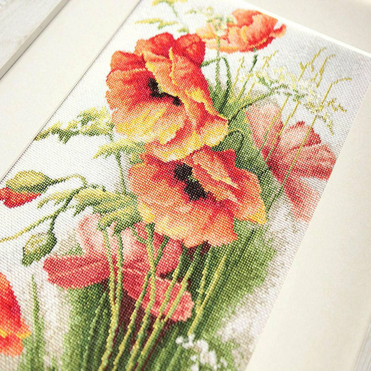 Outlet ๐ Crafting Spark (Wizardi) - Poppies B213L Counted Cross-Stitch Kit โ๏ธ 4 Outlet ๐ Crafting Spark (Wizardi) - Poppies B213L Counted Cross-Stitch Kit โ๏ธ - Image 2