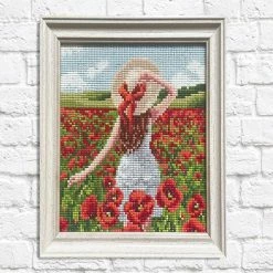 Promo 🎉 Crafting Spark (Wizardi) - Poppy Field CS2627 7.9 x 7.9 inches Crafting Spark Diamond Painting Kit 🧨