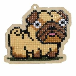 Best deal 🛒 Crafting Spark (Wizardi) - Pug WWP186 Diamond Painting on Plywood Kit 🎉