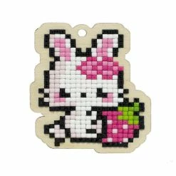 Best Pirce 🛒 Crafting Spark (Wizardi) - Rabbit with Strawberry WWP353 Diamond Painting on Plywood Kit ⌛