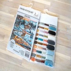 Flash Sale 👏 Crafting Spark (Wizardi) - Snowy Cabin BU4022L Counted Cross-Stitch Kit 😉 -Crafts For Her Shop crafting spark wizardi snowy cabin bu4022l counted cross stitch kit14222512 a02NOWA
