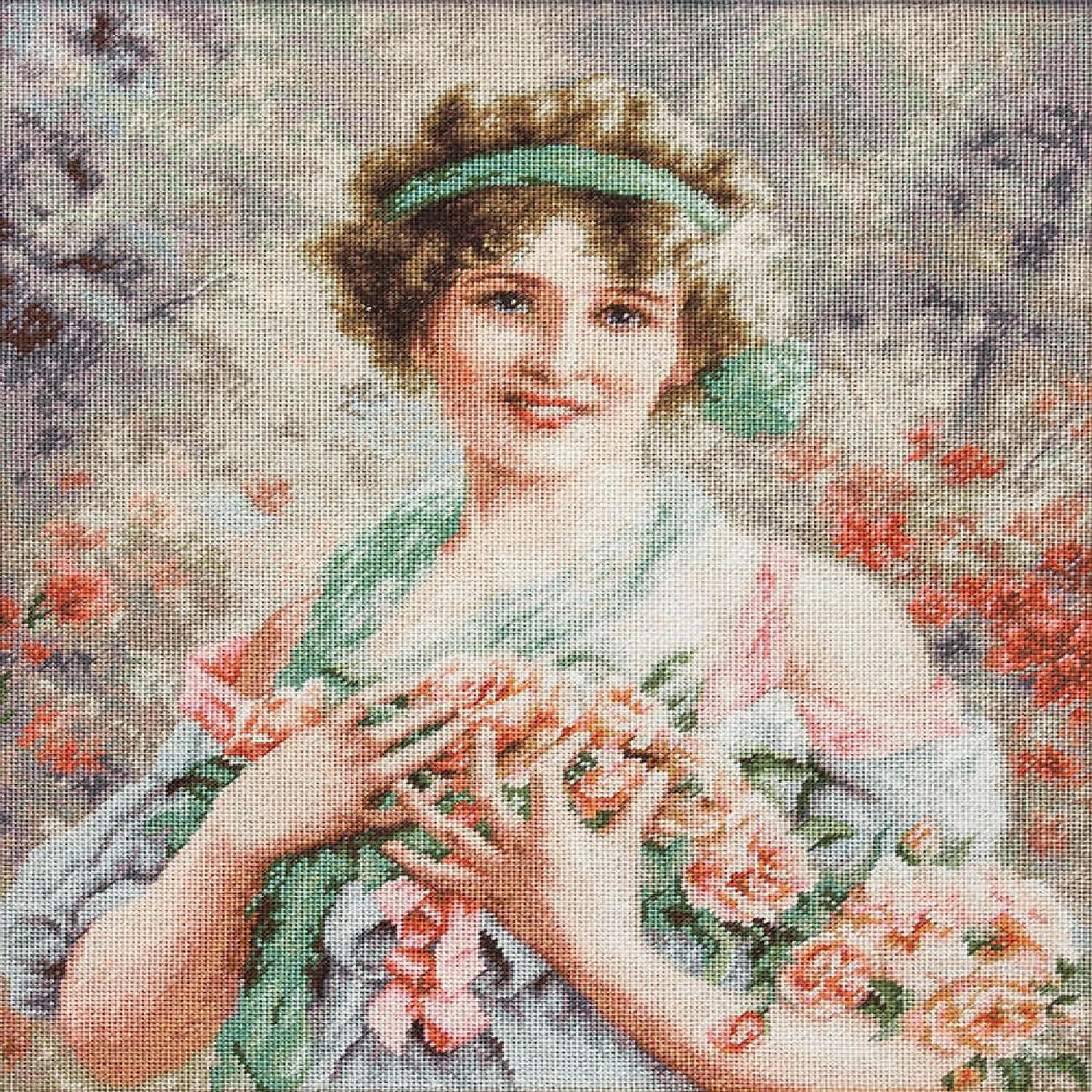 Promo ๐ Crafting Spark (Wizardi) - The Girl with Roses B553L Counted Cross-Stitch Kit ๐ฅฐ 3 Promo ๐ Crafting Spark (Wizardi) - The Girl with Roses B553L Counted Cross-Stitch Kit ๐ฅฐ