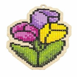 Best Pirce 🎁 Crafting Spark (Wizardi) - Tulips WWP173 Diamond Painting on Plywood Kit 😍