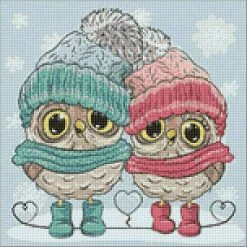 Top 10 🌟 Crafting Spark (Wizardi) - Winter Owlets WD2338 14.9 x 14.9 inches Wizardi Diamond Painting Kit 🤩