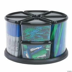 Wholesale 🌟 Deflecto® Carousel Organizer, 9-Bin, Black 😍