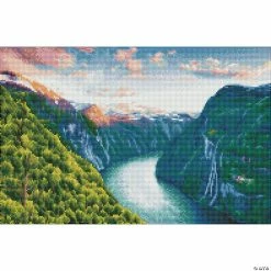 New 😉 Diamond Dotz Diamond Embroidery Facet Art Kit 13.39"X20.47"-Mighty River with Frame 👍