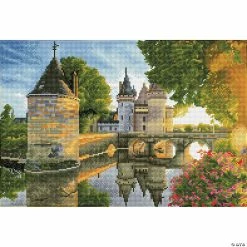 Brand new ✨ Diamond Dotz Diamond Embroidery Facet Art Kit 13.78"X20.47"-River Castle with Frame 🛒