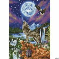 Best Sale 🧨 Diamond Dotz Diamond Embroidery Facet Art Kit 18.5"X26.4"-Mystic Wolf 😉